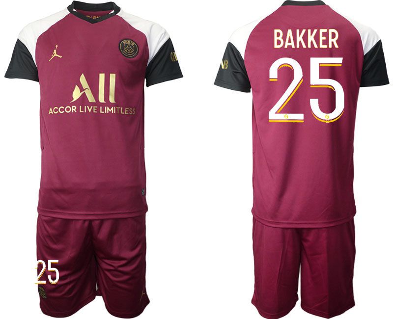 Men 2020-2021 club Paris St German away #25 red Soccer Jerseys->paris st german jersey->Soccer Club Jersey